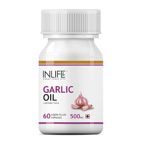Масло Чеснока (60 кап, 500 мг), Garlic Oil, произв. INLIFE #1