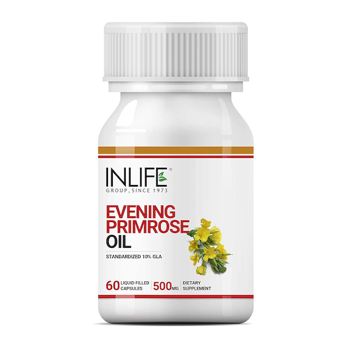 Масло Энотеры (60 кап, 500 мг), Evening Primrose Oil, произв. INLIFE #1