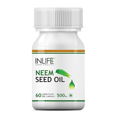 Масло семян Нима (60 кап, 500 мг), Neem Seed Oil, произв. INLIFE #1