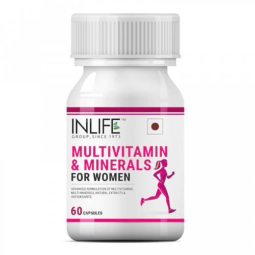 Мультивитамины и минералы для женщин (60 кап), Multivitamin &amp; Minerals For Women, произв. INLIFE #1