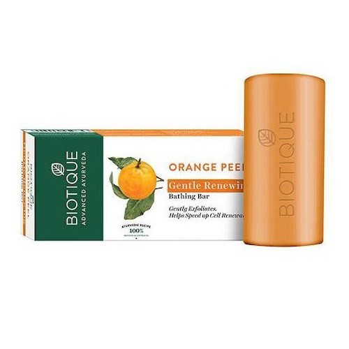 Мыло с Апельсиновой цедрой: для обновления кожи (150 г), Orange Peel Gentle Renewing Bathing Bar, произв. Biotique #1