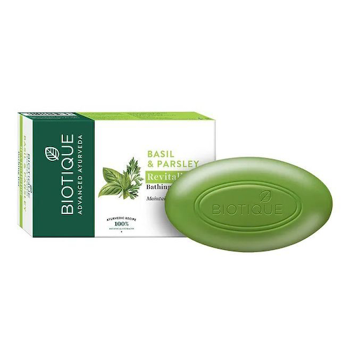 Мыло с Базиликом и Петрушкой: восстановление кожи (75 г), Basil &amp; Parsley Revitalizing Bathing Bar, произв. Biotique #1