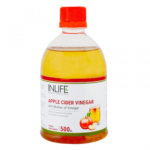 Нефильтрованный Яблочный уксус (500 мл), Apple Cider With Mother Vinegar, произв. INLIFE #1