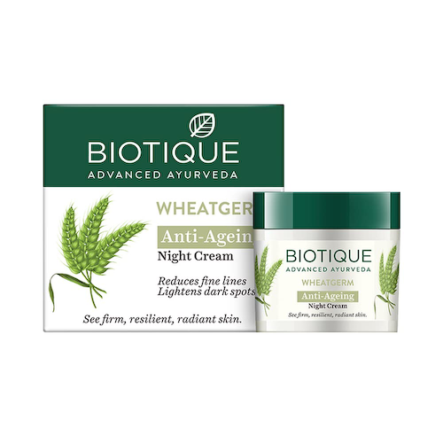 Ночной крем для лица с ростками Пшеницы (50 г), Bio Wheatgerm Night Cream, произв. Biotique #1