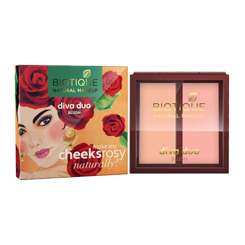 Румяна в 2 оттенках: Пастель и Персик (9 г), Diva Duo Blush Pastel-N-Peach, произв. Biotique #1