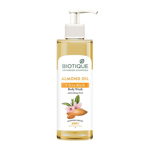 Ультрапитательный гель для душа с Миндальным маслом (200 мл), Almond Oil Ultra Rich Body Wash, произв. Biotique #1