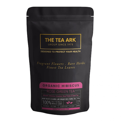 Зеленый чай с органическим Гибискусом и Розой (50 г), Organic Hibiscus Rose Green Tea Pouch, произв. INLIFE #1