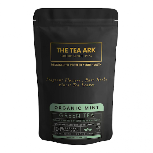 Зеленый чай с Органической мятой (50 г), Organic Mint Green Tea Pouch, произв. INLIFE #1