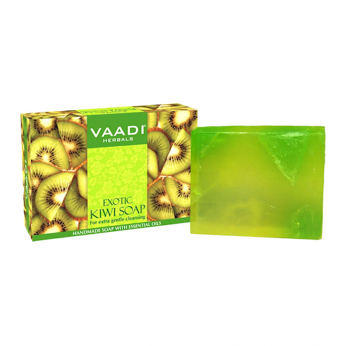 Мыло для особо бережного очищения с Киви (75 г), Exotic Kiwi Soap for Extra Gentle Cleansing, произв. Vaadi Herbals #1