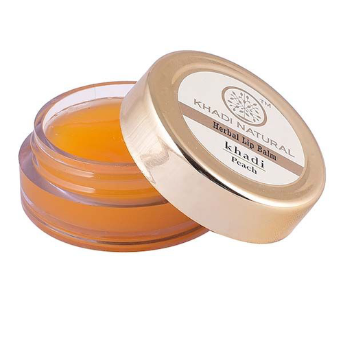 Бальзам для губ с Персиком, Пчелиным воском и Мёдом (5 г), Peach Lip Balm - With Beeswax and Honey, произв. Khadi Natural #1