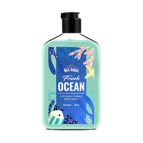 Гель для душа Свежесть океана с маслом Ши и Витамином Е (250 мл), Fresh Ocean Body Wash with Shea &amp; Vitamin E, произв. Man Arden #1