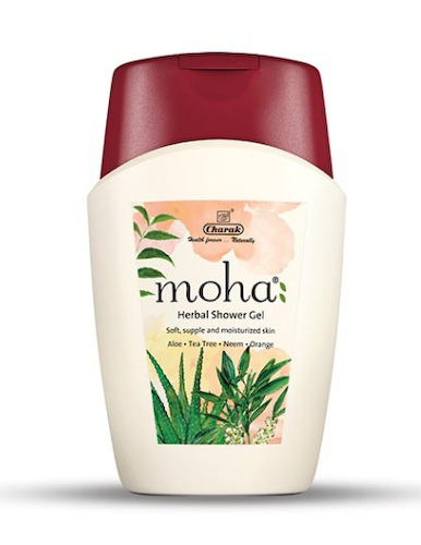 Моха: гель для душа с Алоэ вера, Нимом и Апельсином (200 мл), Moha Herbal Shower Gel, произв. Charak #1