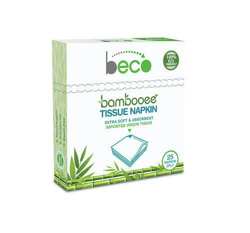 Биоразлагаемые салфетки из бамбука (25 шт), Sustainable Bamboo Serving Napkins, произв. Beco #1