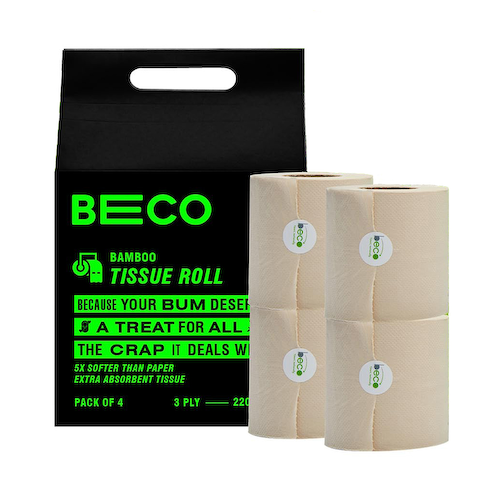 Набор Бамбуковой туалетной бумаги (4 шт), Bamboo Tissue Roll Set, произв. Beco #1