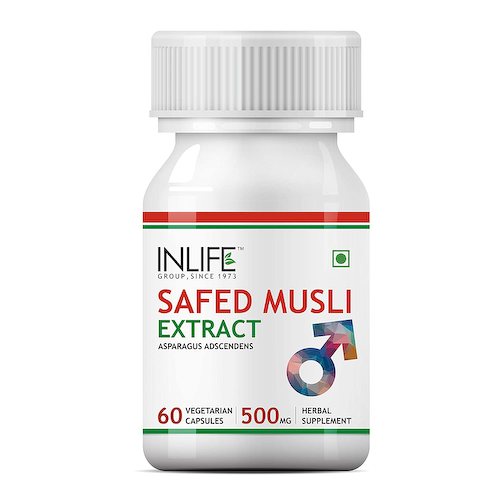 Экстракт Сафед Мусли (60 кап, 500 мг), Safed Musli Extract, произв. INLIFE #1