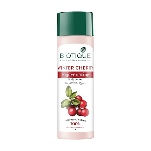 Питательное молочко для тела с Зимней вишней (190 мл), Bio Winter Cherry Rejuvenating Body Nourisher, произв. Biotique #1