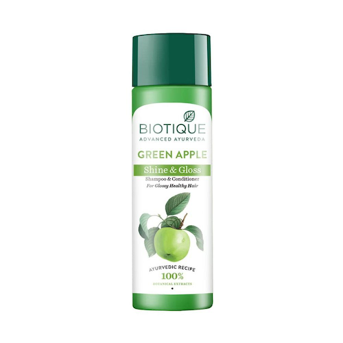 Шампунь-кондиционер с Зеленым яблоком (120 мл), Green Apple Shine &amp; Gloss Shampoo &amp; Conditioner, произв. Biotique #1