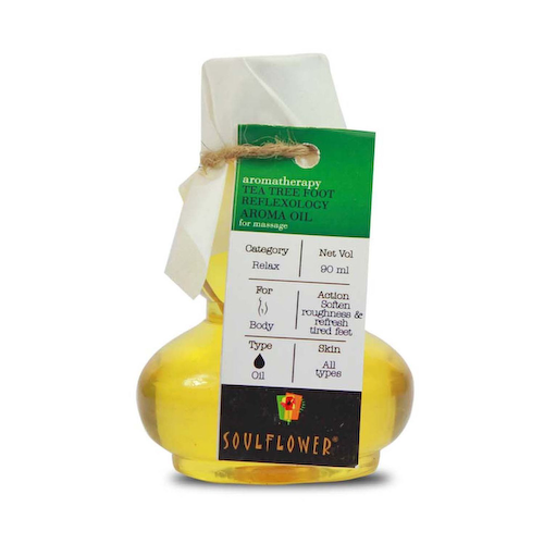 Ароматическое массажное масло для ног Чайное дерево (90 мл), Foot Reflexology Tea Tree Aroma Massage Oil, произв. Soulflower #1