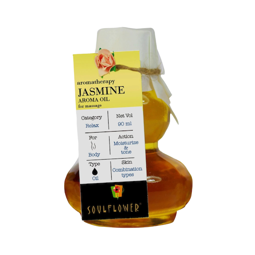 Ароматическое массажное масло Жасмин (90 мл), Jasmine Aroma Massage Oil, произв. Soulflower #1