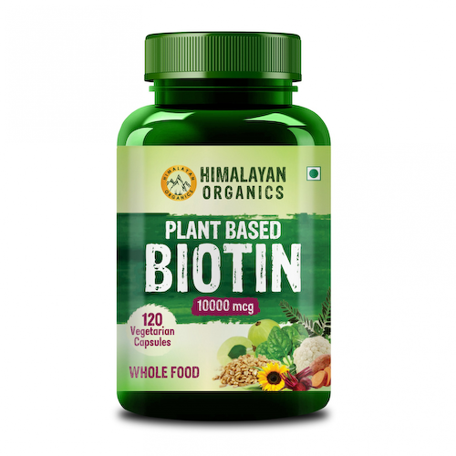 Биотин (120 кап, 10 000 мкг), Biotin, произв. Himalayan Organics #1