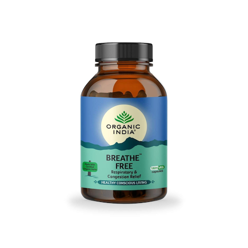 Бриф Фри (180 кап, 325 мг), Breathe Free, произв. Organic India #1