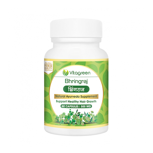 Брингарадж (60 кап, 500 мг), Bhringraj, произв. Vitagreen #1