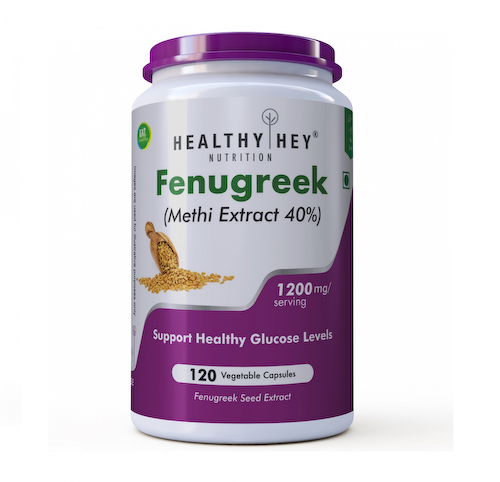 Экстракт семян Пажитника (120 кап, 1200 мг), Fenugreek Seed Methi Extract, произв. HealthyHey #1