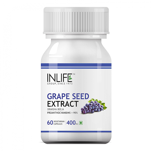 Экстракт Виноградной косточки (60 кап, 400 мг), Grape Seed Extract, произв. INLIFE #1