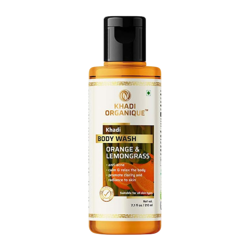 Гель для душа с Апельсином и Лемонграссом (210 мл), Body Wash Orange &amp; Lemongrass, произв. Khadi Organique #1