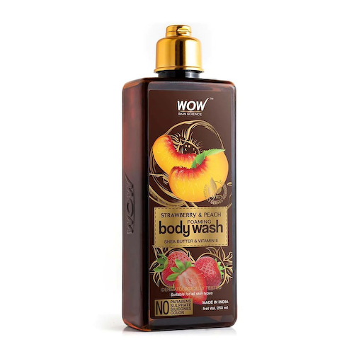 Гель для душа с Клубникой и Персиком (250 мл), Strawberry &amp; Peach Foaming Body Wash, произв. WOW Skin Science #1