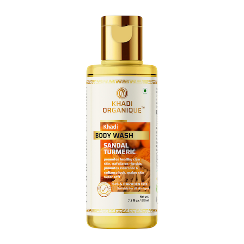 Гель для душа с Сандалом и Куркумой (210 мл), Body Wash Sandal Turmeric, произв. Khadi Organique #1