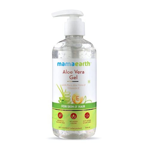 Гель для кожи и волос с Алоэ Вера и Витамином Е (300 мл), Gel with Pure Aloe Vera &amp; Vitamin E for Skin &amp; Hair, произв. Mamaearth #1