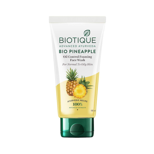 Гель для умывания с Ананасом: для нормальной и жирной кожи (100 мл), Bio Pineapple Oil Control Foaming Face Wash, произв. Biotique #1