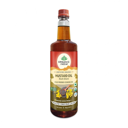Горчичное масло (1 л), Mustard Oil, произв. Organic India #1