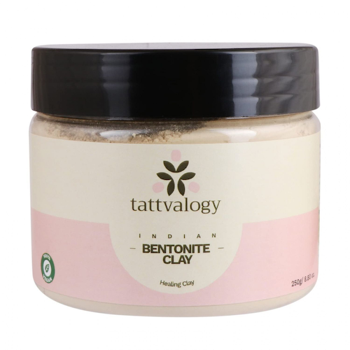 Индийская бентонитовая глина: очищение пор (250 г), Indian Bentonite Clay, произв. Tattvalogy #1