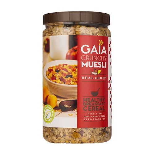 Хрустящие мюсли с фруктами (1 кг), Crunchy Muesli Real Fruit, произв. Gaia #1