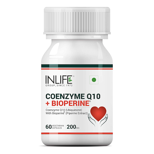 Коэнзим Q10 + Биоперин (60 кап, 200 мг), Coenzyme Q10 + Bioperine, произв. INLIFE #1