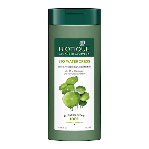 Кондиционер для сухих, поврежденных и окрашенных волос (180 мл), Bio Watercress Fresh Nourishing Conditioner, произв. Biotique #1