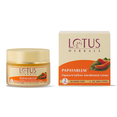Крем от пятен с Папайей и Шафраном (50 г), Papayablem Papaya-n-Saffron Anti-Blemish Cremе, произв. Lotus Herbals #1