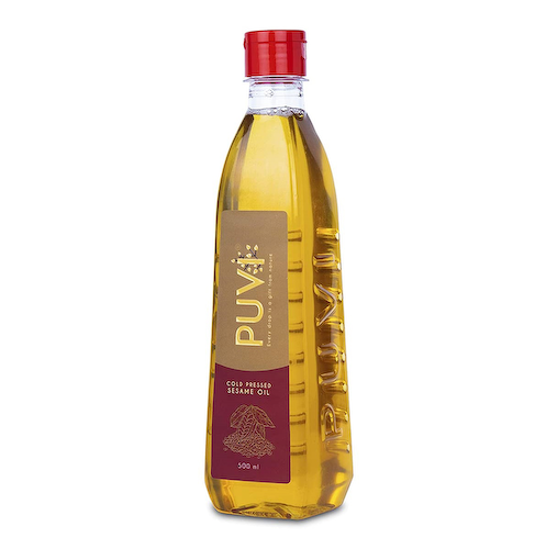Кунжутное масло холодного отжима (500 мл), Cold Pressed Sesame Oil, произв. Puvi #1