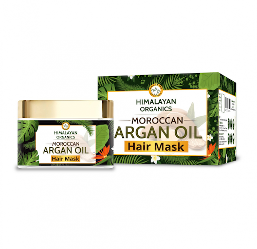 Маска для волос с Аргановым маслом (200 мл), Moroccan Argan Oil Hair Mask, произв. Himalayan Organics #1