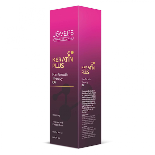 Масло для роста волос Кератин Плюс (200 мл), Keratin Plus Hair Growth Therapy Oil, произв. Jovees #1