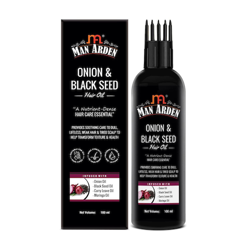 Масло для волос с Луком и Черным тмином (100 мл), Onion &amp; Black Seed Hair Oil, произв. Man Arden #1