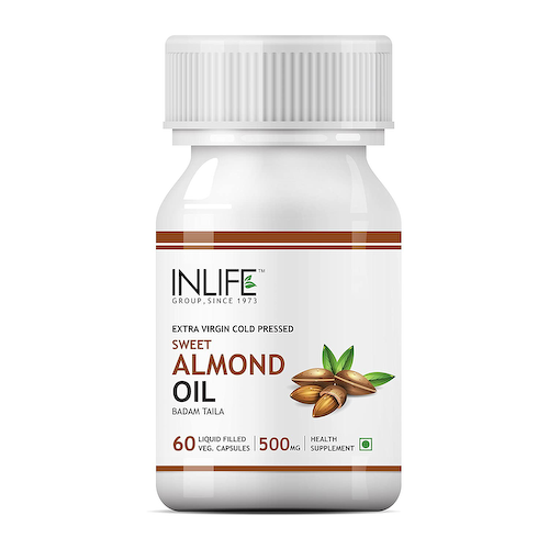 Масло Миндаля холодного отжима (60 кап, 500 мг), Cold Pressed Sweet Almond Oil, произв. INLIFE #1