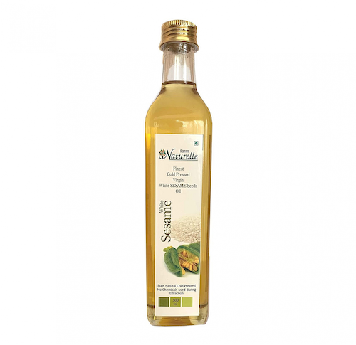 Масло семян белого Кунжута (500 мл), Cold Pressed White Sesame Seed Oil, произв. Farm Naturelle #1