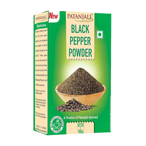 Молотый Черный перец (100 г), Black Pepper Powder, произв. Patanjali #1