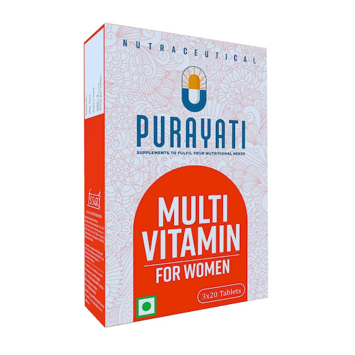 Мультивитамины для женщин (60 таб), Multivitamin For Women, произв. Purayati #1