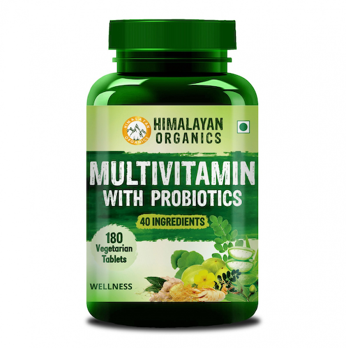 Мультивитамины с пробиотиками (180 таб), Multivitamin with probiotics, произв. Himalayan Organics #1