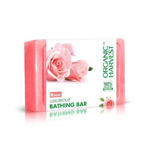 Мыло для ванной Роза (125 г), Rose Luxurious Bathing Bar, произв. Organic Harvest #1