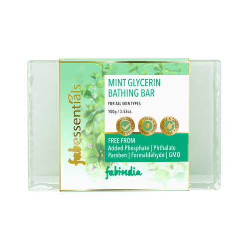 Мыло для ванны с Мятой и Глицерином (100 г), Mint Glycerin Bathing Bar, произв. Fabessentials #1